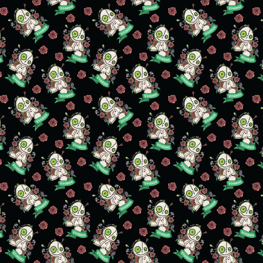 Little Voodoo Doll Pattern Acrylic Sheets - CMB Pattern Acrylic